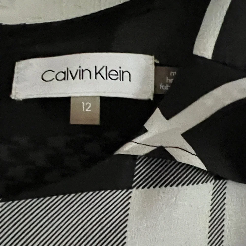 Calvin Klein Black and White Asymmetrical Dress - Picture 2 of 8